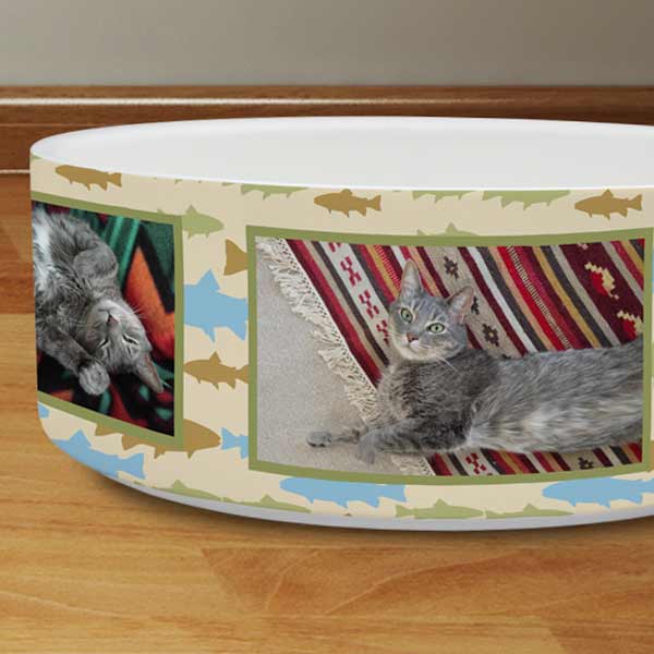 Personalize your pets food dish by adding pictures and text
