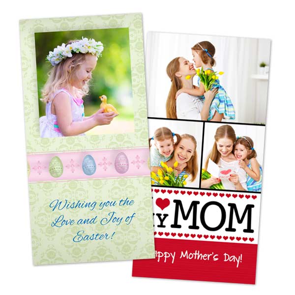 Send your own photos on a beautiful 4x8 photo card from the Print Shop