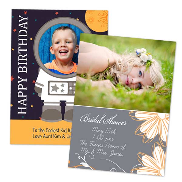 Create your Holiday and Hanukkah Photo Cards with Print Shop 5x7 Glossy Cards