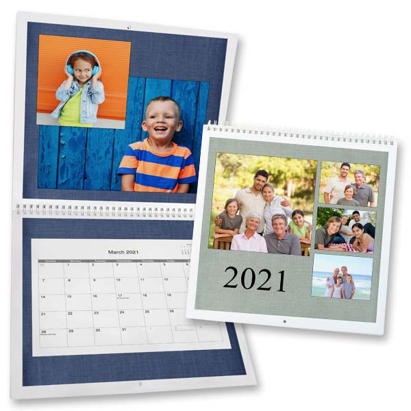 Spiral Bound Wall Calendar Printed With Photos | 2022 Calendar Wall ...