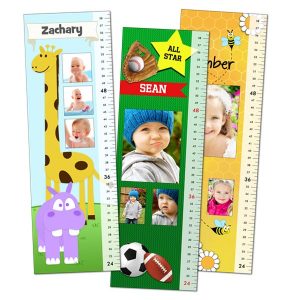 Select from multiple templates and create a growth chart that features their name and photo.