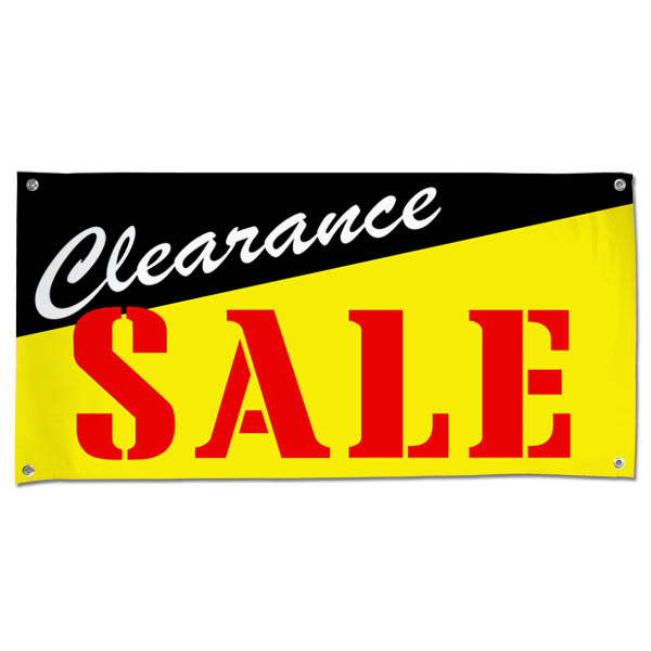Pre-printed Clearance Sale Banner for your small business size 4x2
