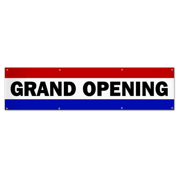 Grand Opening banner for your small business with a Classic Patriotic flair size 8x2
