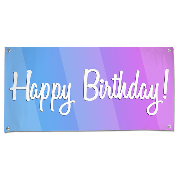 Celebrate a birthday with a party and be sure to decorate with a Happy Birthday Banner size 4x2