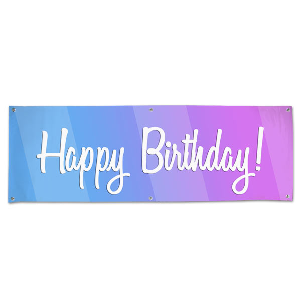 Celebrate a birthday with a party and be sure to decorate with a Happy Birthday Banner size 6x2