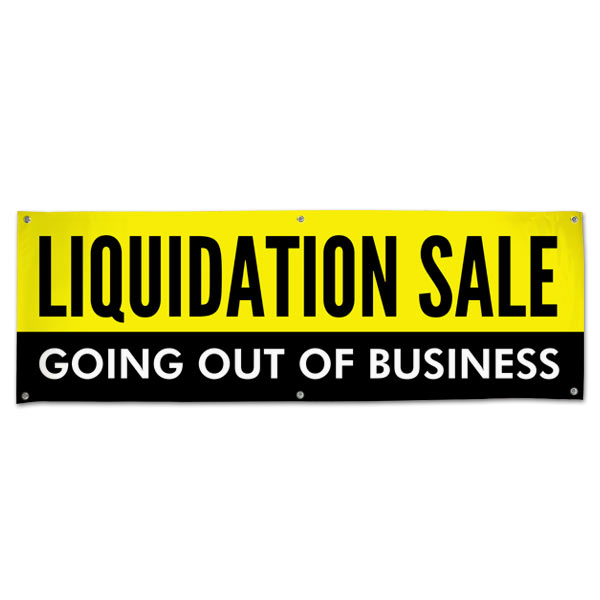 Manage your business and liquidation with a Going out of Business Liquidation Sale Banner 6x2
