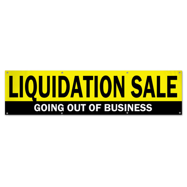 Manage your business and liquidation with a Going out of Business Liquidation Sale Banner 8x2