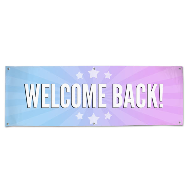 Celebrate the arrival of someone you care about with a welcome back banner perfect for parties and decorations size 6x2