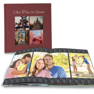 Customize your own lay flat photo book with full spread pages