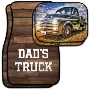 Create a custom gift for dad, personalized car floor mats for his car or truck