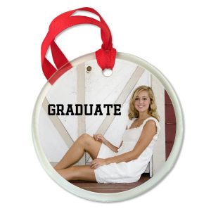 Create a custom glass ornament for your graduating senior