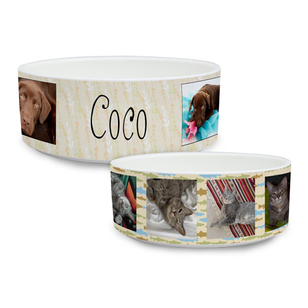 Add photos and text and create a custom pet bowl for your pet