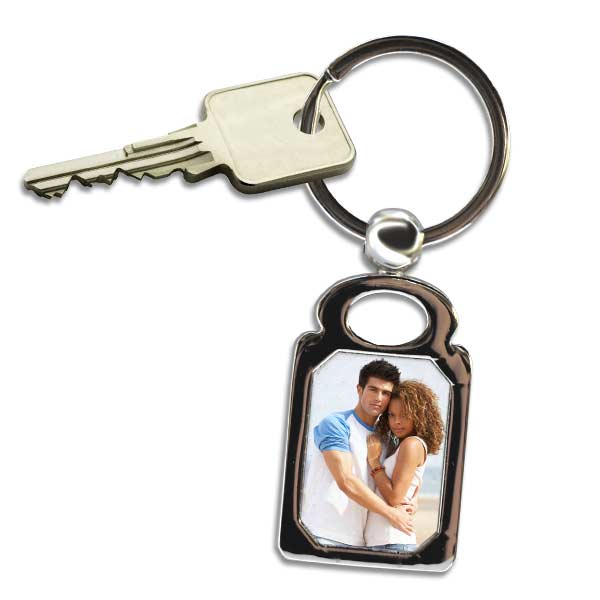 Create a rectangle key chain to keep your keys together, just add your own picture