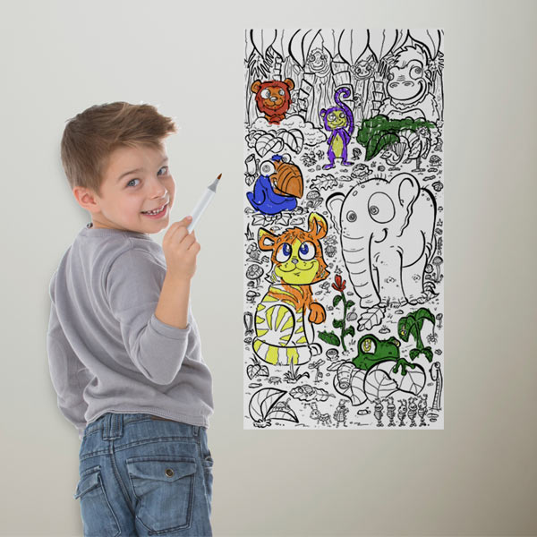 Now your kids can color on the walls with coloring wallpaper, perfect for play rooms and basements!