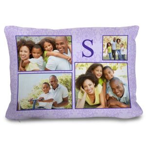 Design your own 14x20 rectangle couch pillow adding photos and create a photo collage