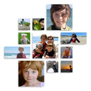 CollageWall photo arrangements for your home or business are perfect for your walls