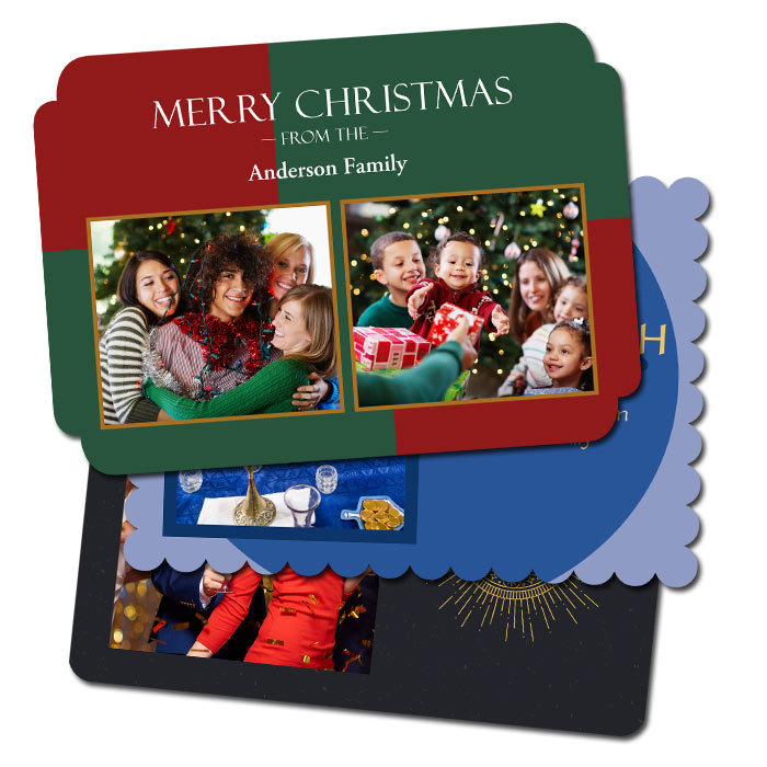 Create custom stock greeting cards with special cut trim edges