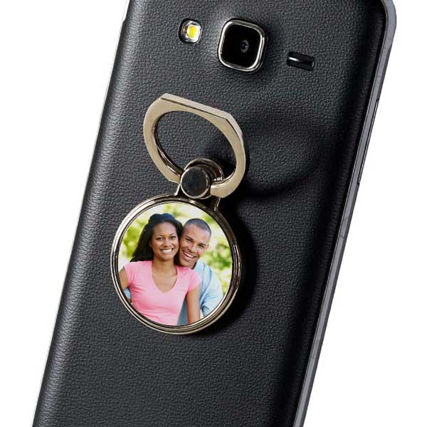 Stick on phone ring stand and easy grip hold with your picture