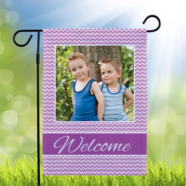 Turn your pictures into a personalized garden flag for your yard and welcome guest with a photo.