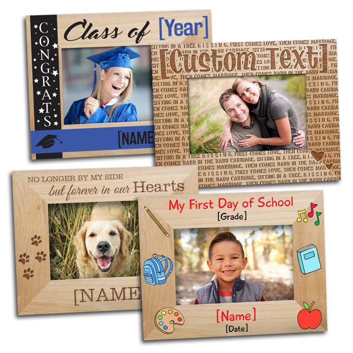 Highlight your favorite photo with custom engraved wooden picture frames for the moment